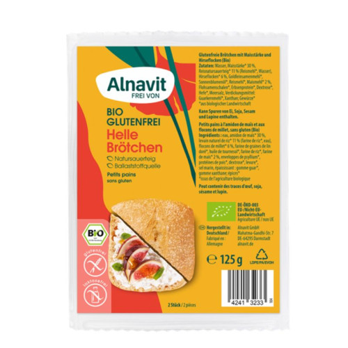 ALNAVIT - БИО БЕЗГЛУТЕНОВИ ПИТКИ ЛЕКИ ОТ ОРИЗОВО БРАШНО - 125 г