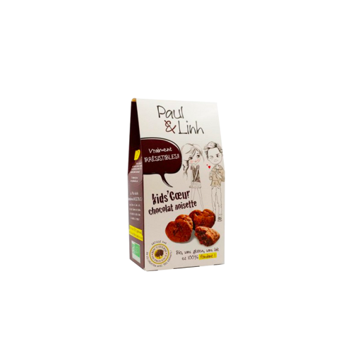 BISCUITERIE DE PROVENCE - БИО БИСКВИТИ ДЕТСКИ "PAUL & LINH" С ЛЕШНИК И ШОКОЛАД БЕЗ ГЛУТЕН - 100 г