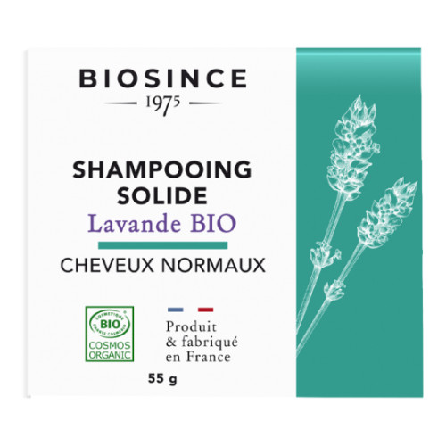 BIOSINCE 1975 - БИО ШАМПОАН ТВЪРД ЗА НОРМАЛНА КОСА С ЛАВАНДУЛА ZERO WASTE - 55 г