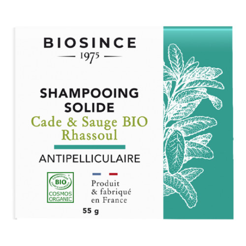 BIOSINCE 1975 - БИО ШАМПОАН ТВЪРД ПРОТИВ ПЪРХОТ С КЕЙД, ГРАДИНСКИ ЧАЙ И ГЛИНА РАСУЛ ZERO WASTE - 55 г