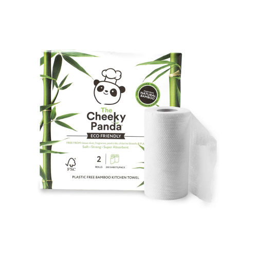 CHEEKY PANDA - ЕКО КУХНЕНСКА ХАРТИЯ БАМБУКОВА ТРИ ПЛАСТА - 2 ролки