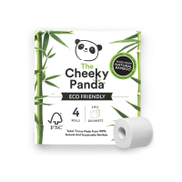 CHEEKY PANDA - ЕКО ТОАЛЕТНА ХАРТИЯ БАМБУКОВА МЕКА ТРИ ПЛАСТА - 4 ролки