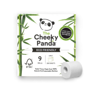 CHEEKY PANDA - ЕКО ТОАЛЕТНА ХАРТИЯ БАМБУКОВА МЕКА ТРИ ПЛАСТА - 9 ролки