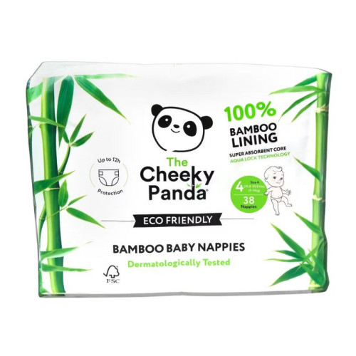 CHEEKY PANDA - ЕКО БАМБУКОВИ БЕБЕШКИ ПЕЛЕНИ РАЗМЕР 4 - 38 бр