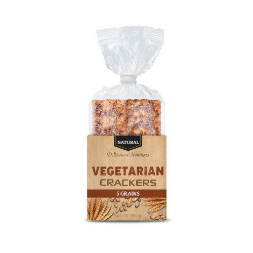 DELICIOUS N' NUTRITIOUS - НАТУРАЛНИ КРЕКЕРИ 5 ЗЪРНА - 130 g
