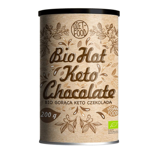 DIET FOOD - БИО КЕТО ГОРЕЩ ШОКОЛАД - 200 г