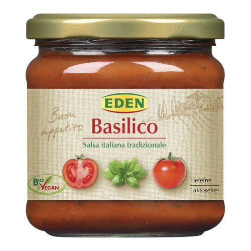 EDEN - БИО ВЕГАН СОС ДОМАТИ С БОСИЛЕК - 375 г