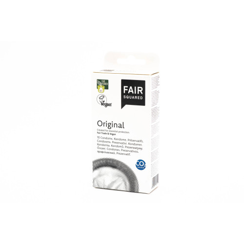 FAIR SQUARED - ПРЕЗЕРВАТИВИ ОТ НАТУРАЛЕН FAIR TRADE КАУЧУК ORIGINAL - 10 бр