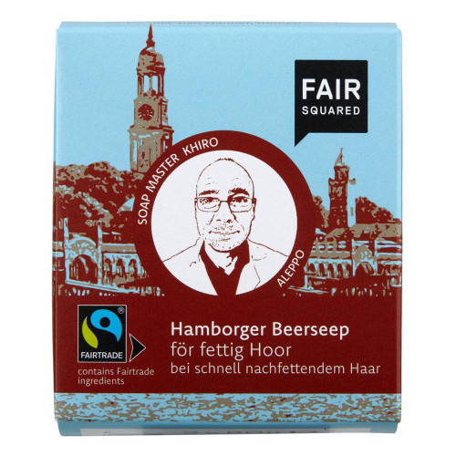 FAIR SQUARED - БИО САПУН ЗА МАЗНА КОСА "Hamborger" - 2 х 80 г