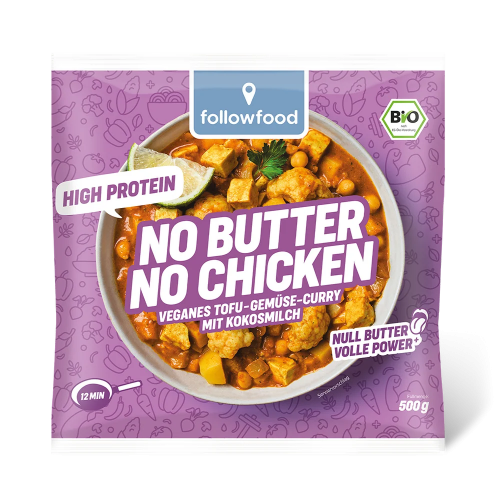 FOLLOW FOOD - БИО ВЕГАН ЯСТИЕ БЕЗ ПИЛЕ "BUTTER CHICKEN" - 500 г