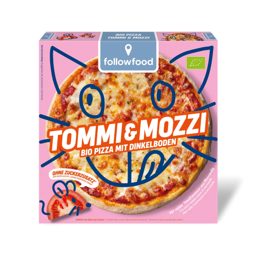 FOLLOW FOOD - БИО ДЕТСКА ПИЦА С ДОМАТИ И МОЦАРЕЛА "ТОМИ И МОЦИ" - 165 г