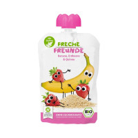 FRECHE FREUNDE - БИО ПЛОДОВА ЗАКУСКА С БАНАН,ЯГОДА И КИНОА -100 г