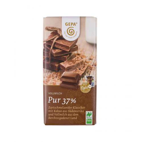 GEPA - БИО ШОКОЛАД МЛЕЧЕН (PUR 37%)  - 100 г