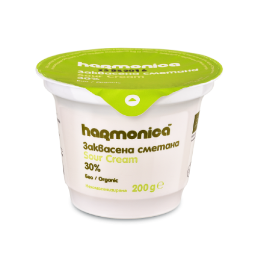 HARMONICA - БИО ЗАКВАСЕНА СМЕТАНА 30% - 200 г