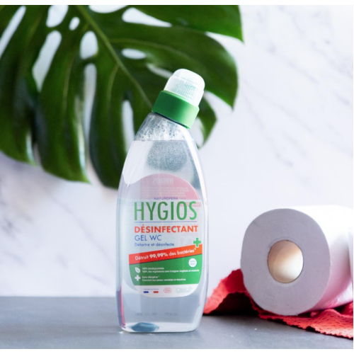HYGIOS - ЕКО ГЕЛ ДЕЗИНФЕКТАНТ ЗА ТОАЛЕТНА БЕЗ АЛЕРГЕНИ ЕВКАЛИПТ - 750 мл