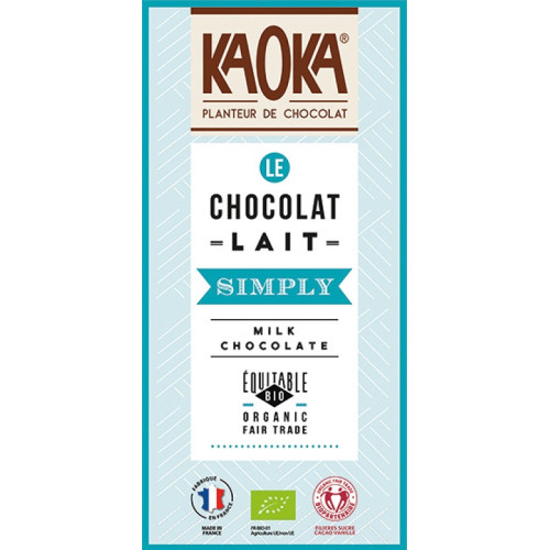 KAOKA - БИО ШОКОЛАД МЛЕЧЕН (32%) С БИО ЛЕЦИТИН - 80 г