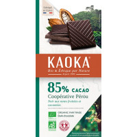 KAOKA - БИО ШОКОЛАД ТЪМЕН (85%) ОТ ПЕРУ - 100 г