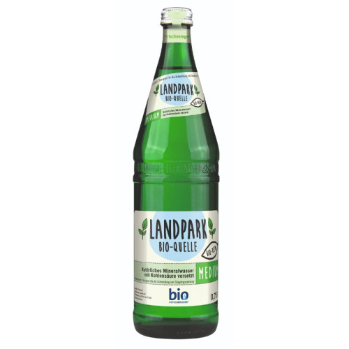 LANDPARK - БИО МИНЕРАЛНА ВОДА СРЕДНО ГАЗИРАНА - 750 мл
