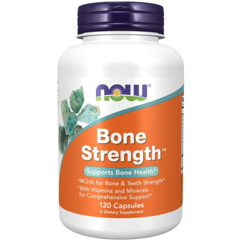 NOW - ХРАНИТЕЛНА ДОБАВКА ЗА КОСТИ Bone Strength - 120 Капсули