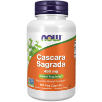 NOW - ЗЪРНАСТЕЦ Cascara Sagrada 450 мг - 100 Капсули