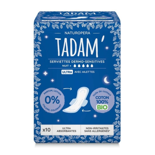 TADAM - БИО ДАМСКИ ПРЕВРЪЗКИ ULTRA NIGHT+ - 10 бр
