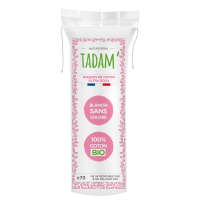 TADAM - БИО ТАМПОНИ ЗА ГРИМ КРЪГЛИ - ПАКЕТ ОТ 70 БРОЯ