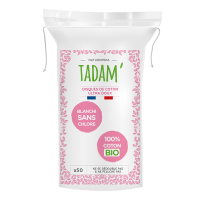 TADAM - БИО ТАМПОНИ ЗА ГРИМ ОВАЛНИ - ПАКЕТ ОТ 50 БРОЯ