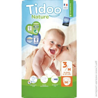 TIDOO - ЕКО БЕБЕШКИ ПЕЛЕНИ РАЗМЕР 3 (4-9 кг) ДЖЪМБО - 56 бр