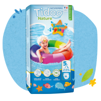TIDOO - ЕКО БЕБЕШКИ ПЕЛЕНИ ЗА ПЛУВАНЕ РАЗМЕР L (12-18 кг) - 11 бр