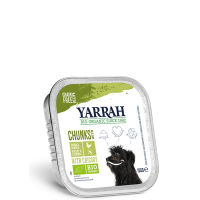 YARRAH - БИО КУЧЕШКА ХРАНА ХАПКИ ПИЛЕШКО И ЗЕЛЕНЧУЦИ БЕЗ ЗЪРНО - 150 г