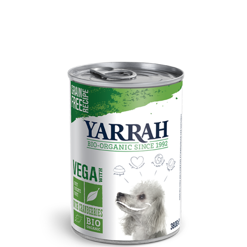 YARRAH - БИО КУЧЕШКА ХРАНА ВЕГЕТАРИАНСКИ ХАПКИ БЕЗ ЗЪРНО С БОРОВИНКИ - 380 г