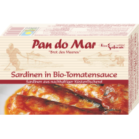PAN DO MAR - САРДИНИ МАЛКИ В БИО ДОМАТЕН СОС БЕЗ ГЛУТЕН - 120 г