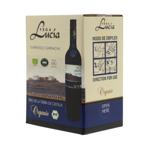 VEGA LUCIA - БИО ЧЕРВЕНО ВИНО TEMPRANILLO GARNACHA - 3 л