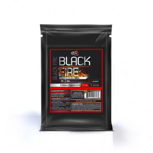 Pure Nutrition - ТЕРМОГЕНЕН ФЕТБЪРНЪР BLACK FIRE - Доза - 2 Капсули
