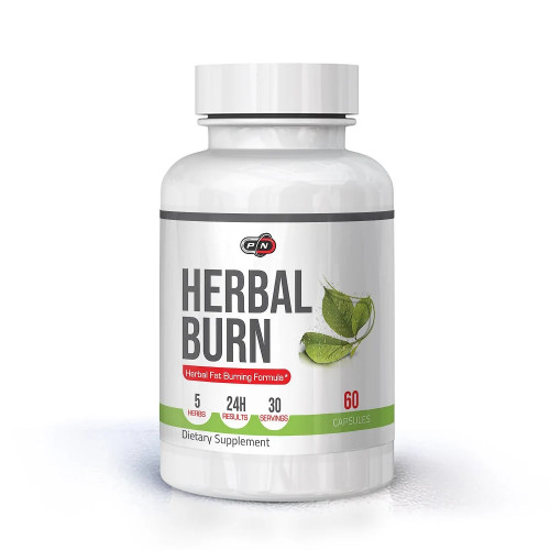 Pure Nutrition - БИЛКОВА ДОБАВКА ЗА ИЗГАРЯНЕ НА МАЗНИНИ - HERBAL BURN - 60 Капсули